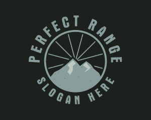 Hipster Mountain Badge logo design