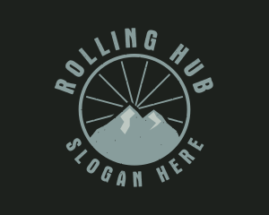 Hipster Mountain Badge logo design