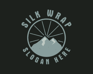 Hipster Mountain Badge logo design