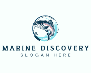 Marine Fishing Seafood  logo design