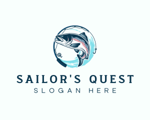 Marine Fishing Seafood  logo design