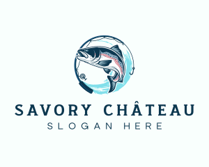 Marine Fishing Seafood  logo design