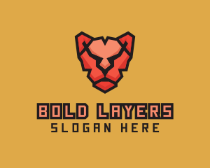 Polygon Pink Panther logo design