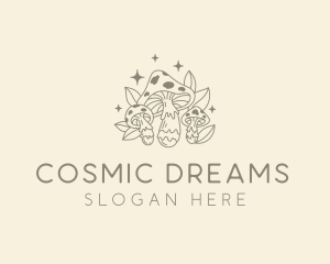 Psychedelic Organic Mushroom  logo design