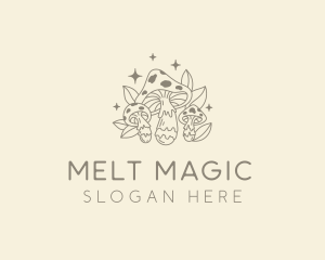 Psychedelic Organic Mushroom  logo design