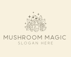 Psychedelic Organic Mushroom  logo design