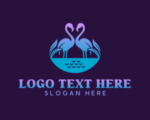 Bird Aviary Flamingo logo