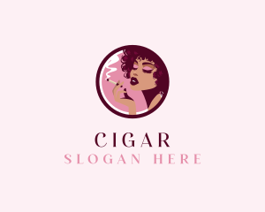 Smoking Sexy Woman logo design