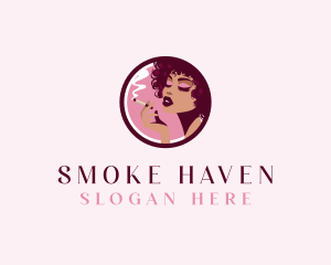 Smoking Sexy Woman logo design