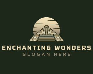 Inca Pyramid Temple logo design