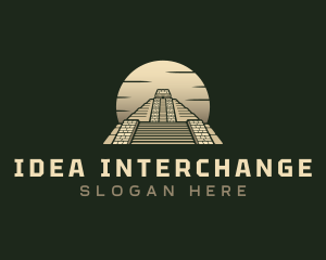 Inca Pyramid Temple logo design