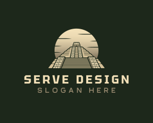 Inca Pyramid Temple logo design