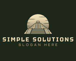 Inca Pyramid Temple logo design