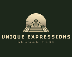 Inca Pyramid Temple logo design