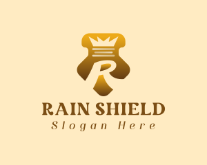 Gold Shield Crown  logo design