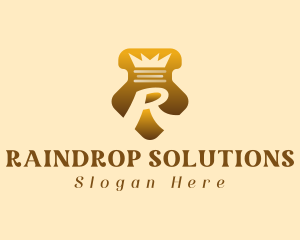 Gold Shield Crown  logo design