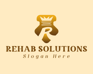 Gold Shield Crown  logo design