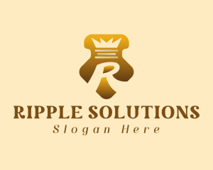 Gold Shield Crown  logo design