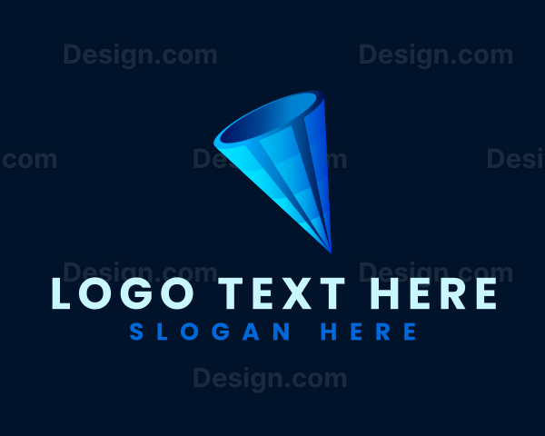 3D Digital Cone Logo