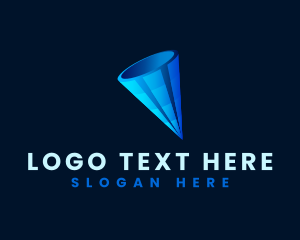 3D Digital Cone  Logo