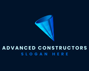 3D Digital Cone  logo design