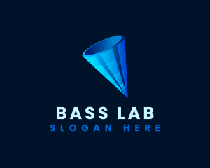 3D Digital Cone  logo design