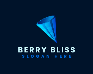 3D Digital Cone  logo design