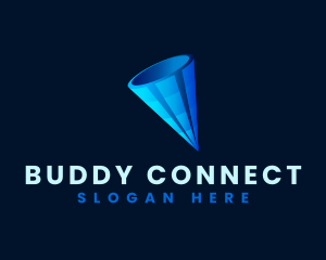 3D Digital Cone  logo design