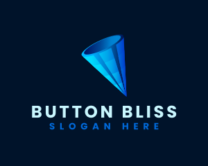 3D Digital Cone  logo design