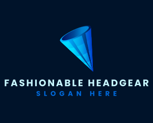 3D Digital Cone  logo design