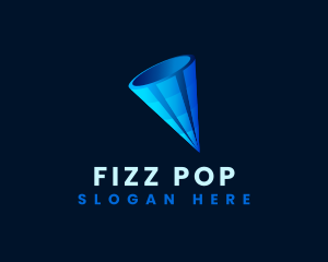 3D Digital Cone  logo design