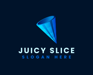 3D Digital Cone  logo design