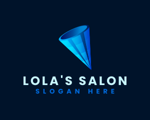 3D Digital Cone  logo design