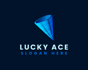 3D Digital Cone  logo design