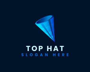 3D Digital Cone  logo design