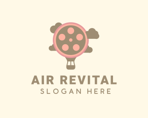 Hot Air Balloon Film Reel logo design