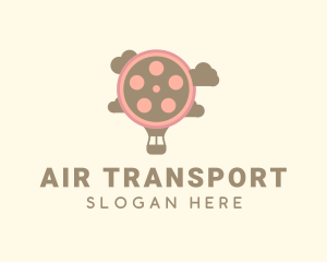 Hot Air Balloon Film Reel logo design