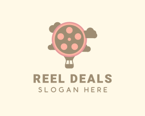 Hot Air Balloon Film Reel logo design