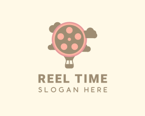 Hot Air Balloon Film Reel logo design