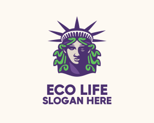 Statue of Liberty Medusa  Logo