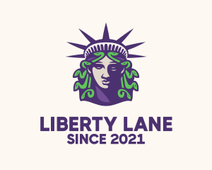 Statue of Liberty Medusa  logo design