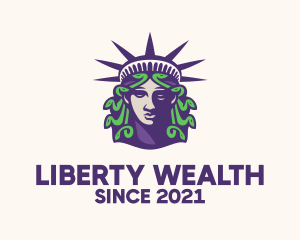 Statue of Liberty Medusa  logo design