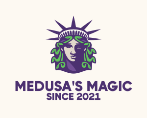 Statue of Liberty Medusa  logo design