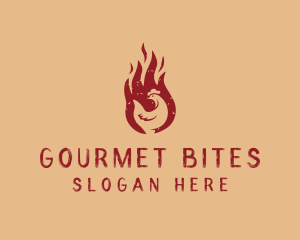 Fire Chicken Gourmet logo design