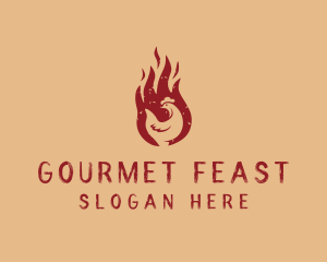 Fire Chicken Gourmet logo design