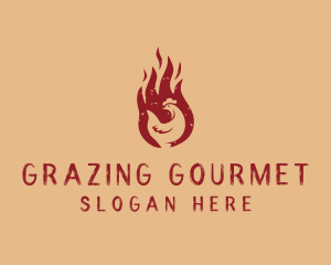 Fire Chicken Gourmet logo design