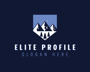 Outdoor Mountain Hiking Logo