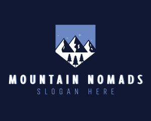 Outdoor Mountain Hiking logo design