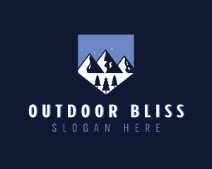 Outdoor Mountain Hiking logo design