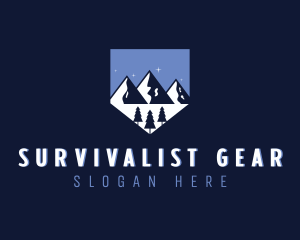 Outdoor Mountain Hiking logo design